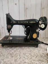 Vintage Ornate Singer Great Britain 1949 EF 029158 Decorative Antique 