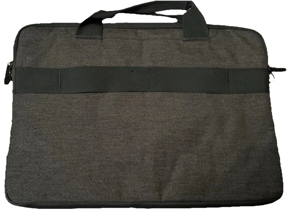 Bolsa para computadora portátil Dell Business Travel de 15 pulgadas de cuero negro premium, acolchada, de lujo Foto 4 de 4