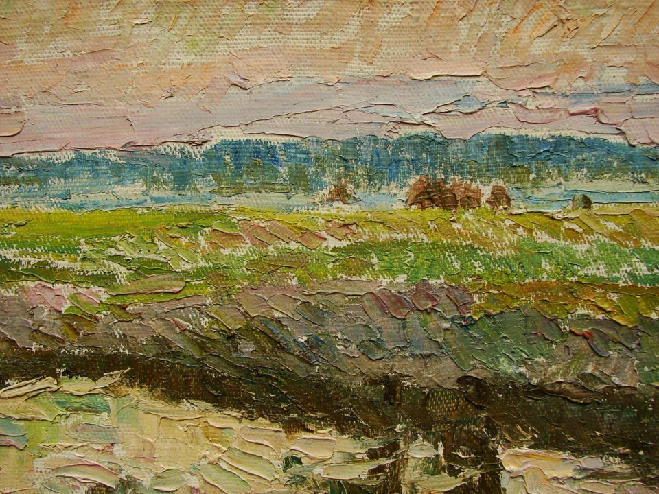 乌克兰苏联油画印象派点画风景野春 — 第 2/4 张图片