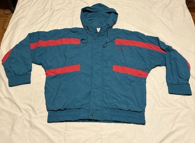 Vintage 80s 90s Adidas Silver Tag Windbreaker Hooded Jacket Mens Medium 