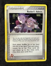 Pokemon Rocket's Admin. Trainer 86/109 Vintage gestempelt ex Team Rocket Returns LP