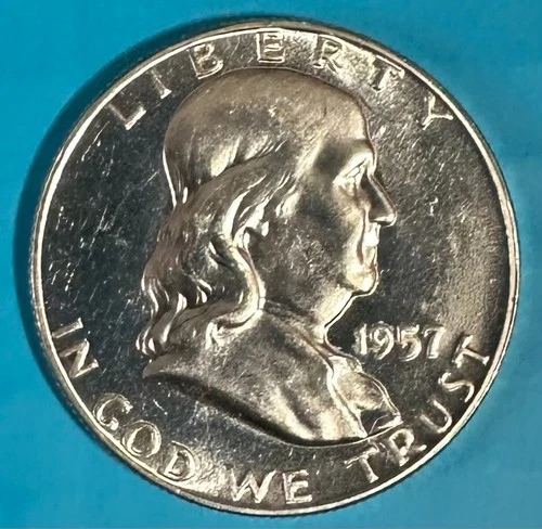 1957 PROOF FRANKLIN HALF DOLLAR    #0001