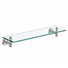 KES Glass Brushed Nickel Floating Shelf Bathroom/Kitchen 20"W 39.99 Retail
