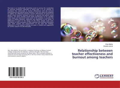 Ekta Mehta (u. a.) | Relationship between teacher effectiveness and burnout...