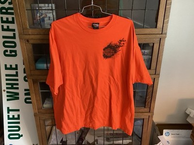 VTG Harley-Davidson Chi-Town Tinley Park IL Orange Graphic T-Shirt SZ 3XL - Cool