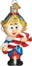Hermey the Elf Glass Blown Ornament for Christmas Tree, Handcrafted Holiday Deco