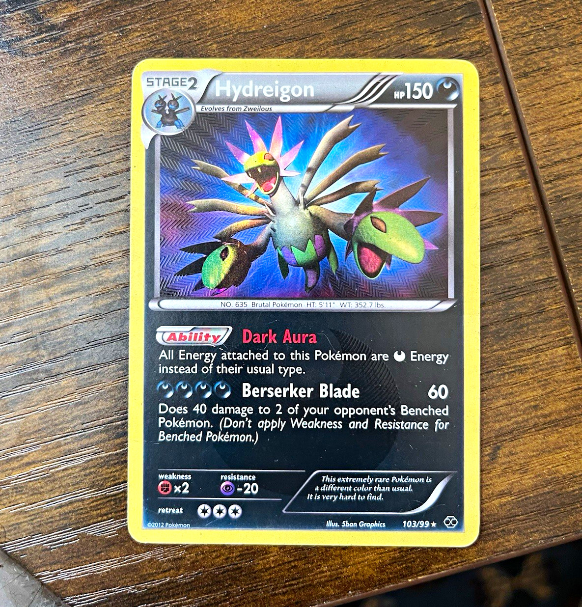 Pokemon TCG Hydreigon 103/99 Next Destinies Secret Rare Holo Stage 2 HP 150 EN