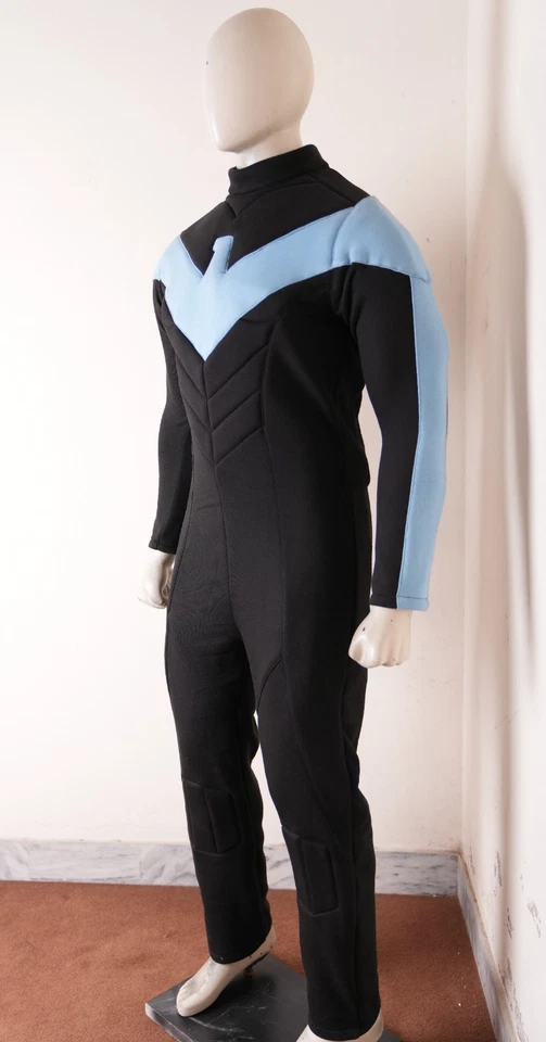 Traje Cosplay Nightwing Inspirado Táctico Negro y Azul Disfraz Uniforme Talla Personalizada Foto 3 de 4
