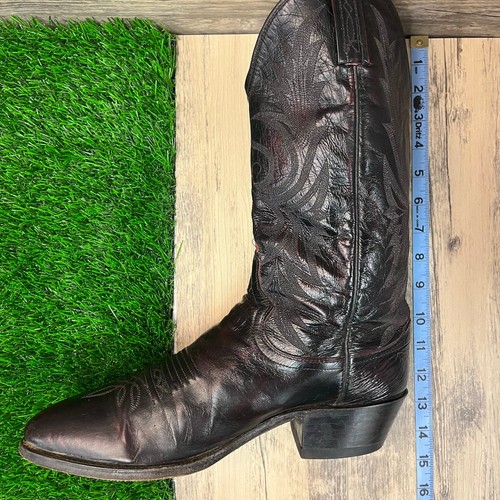 Dan Post Men - Size 10.5D - Black Cherry Cowboy Boots Style 16959 - Picture 10 of 12