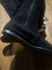 NEW Minnetonka x Maige Black Suede Back Fringe Cuff or Over Knee Moccasin Boot 7 — photo 4