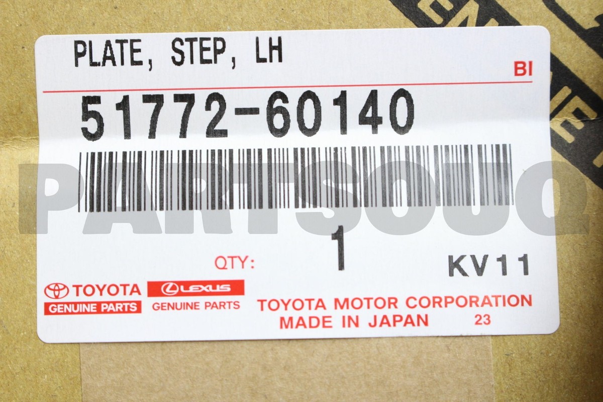 ライブベスト 5177260140 Genuine Toyota PLATE, STEP, LH 51772-60140 | eBay
