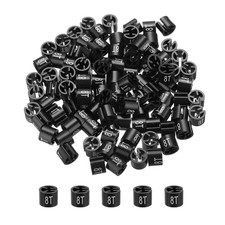 100 x Clothes Hanger Marker 8T Black Colored Hanger Sizer Garment Tag