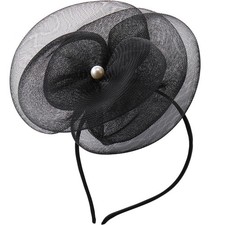Zeyune Fascinators Hats for Women Tea Party, Black Medium-Large,