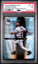 2004 Donruss Elite Passing The Torch #PT-10 Chipper Jones Black PSA 7 /100
