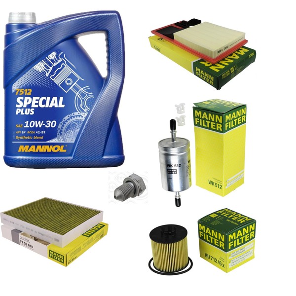 Mann Inspektionspaket 5L Mannol Special Plus 10W-30 FüR Seat Ibiza III 1.6 16V-image