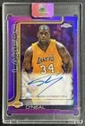SHAQUILLE O'NEAL 2025-26 TOPPS CHROME #TCA-SO AUTO PURPLE REFRACTOR 31/75 LAKERS