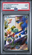 2024 Pokemon Stellar Crown Bulbasaur Illustration Rare PSA 9 #143/142 SCR EN