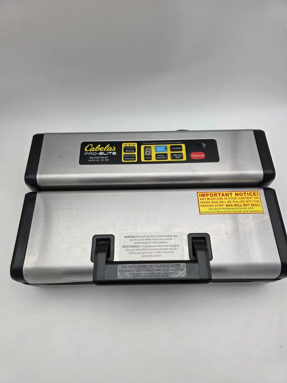 Cabelas Pro Elite Stainless Steel Vacuum Sealer Model 20-108