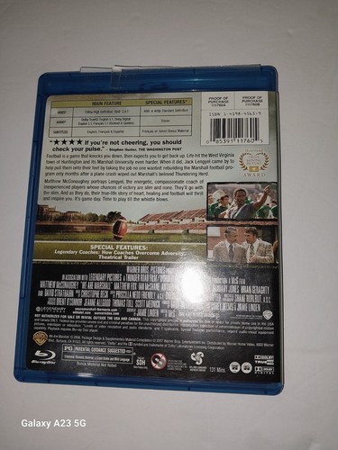 We Are Marshall Blue Ray 2006 PG Mathew McConaughey - Picture 2 of 2