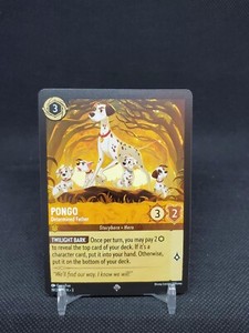 Pongo Determined Father 19/204 Super Rare Into the Inklands NM Lorcana