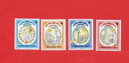 WEIHNACHTEN # 1992 # postfrisch # GIBRALTAR ## MiNr 650-653 # RELIGION # KIRCHE