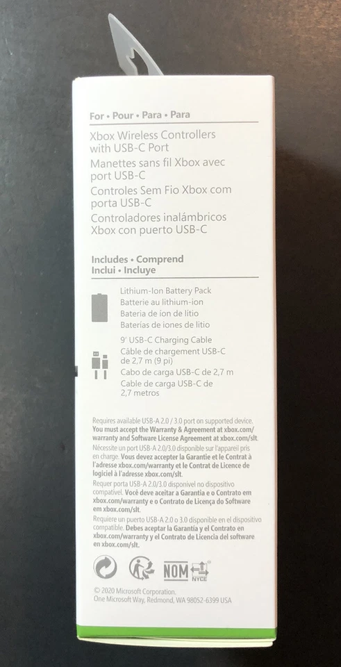 Official XBOX Play and Charge Kit [ Rechargeable Battery + USB-C Cable ] NEW - Image 4 of 4