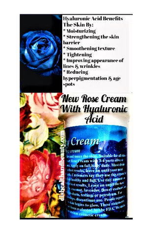 Rose Beautifying Cream Natural Extra Frankincense, Myrrh, Essential Oils 8oz