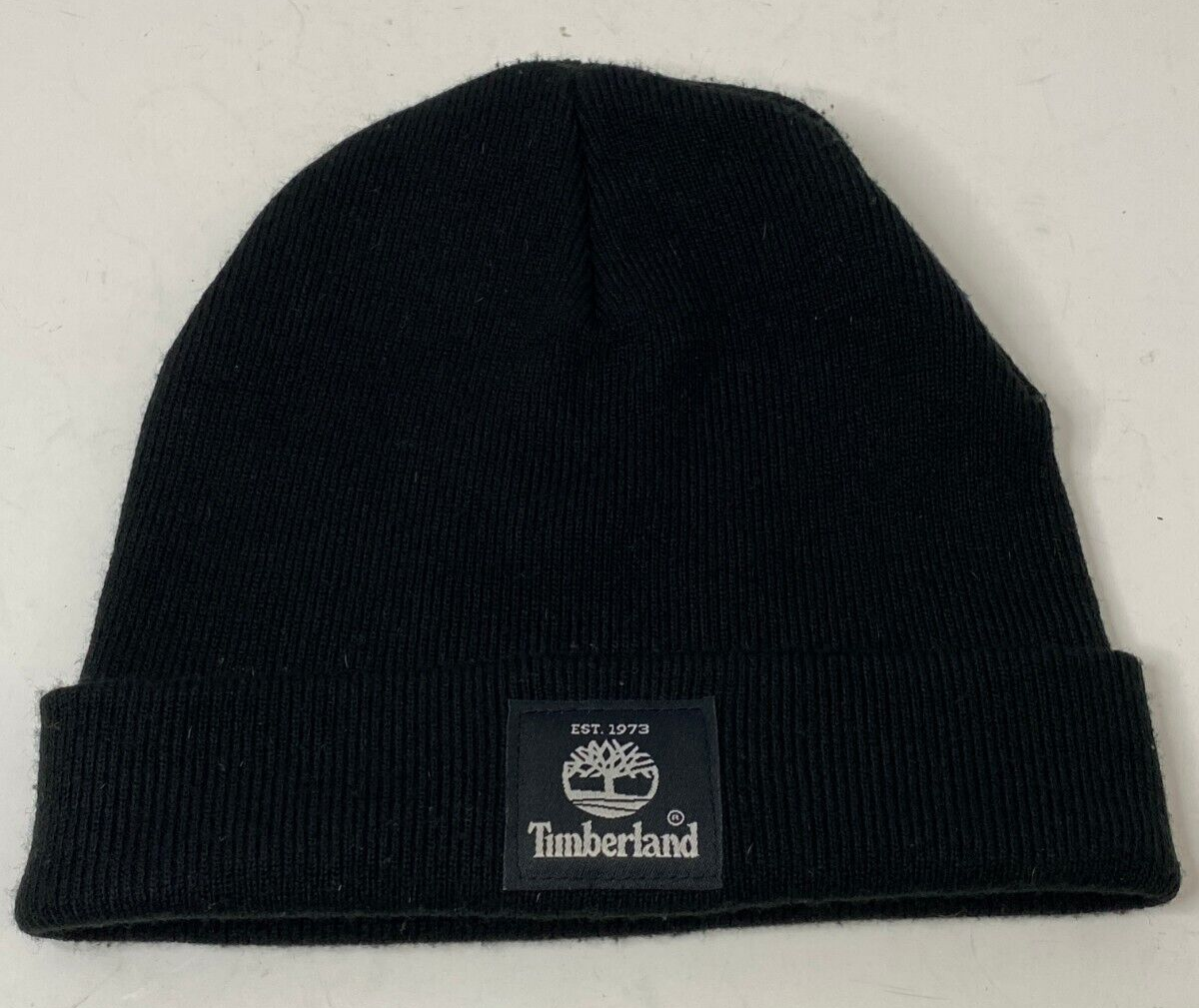 Timberland Black Acrylic Knit Beanie for Adults Winter Hiking Camping