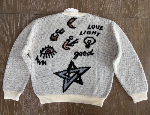 $350 NWT MOTHER DENIM Evil Eye Kitty Cat PROTECTION FROM TROUBLE Sweater Sz XS S - Picture 18 of 24