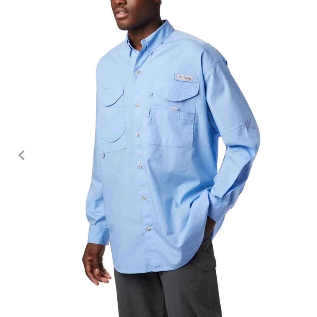 Columbia Men's PFG Bonehead™ Omni-Shade UPF 50 Long Sleeve Fishing Shirt  Blue