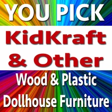 YOU PICK KidKraft & Misc Wooden Dollhouse Furniture Accessories 1:6 Doll Scale