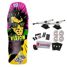 Vision Skateboard Complete Psycho Stick Modern Concave Yellow Stain 10" x 29.75
