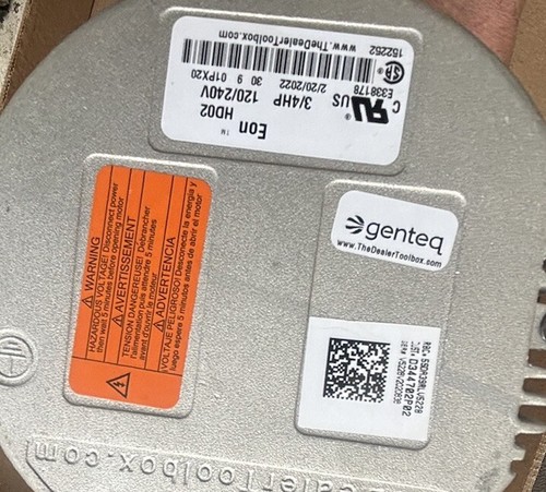 Genteq 5SDA39RLV5228 Motor & ECM Eon 3/4hp HD02 TRANE D344717P58 MOT15108 2/22 - Picture 11 of 24