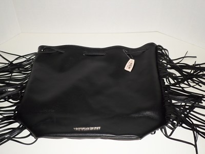 Victoria\'s Secret Limited Release Black Fringe Backpack Black Victorias Secret Fringe Backpack NO Zipper/... | Depop main image 3