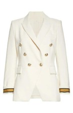 VERONICA BEARD Dickey Jacket Women sz 8 White TIMBER Patriotic Nautical NWT