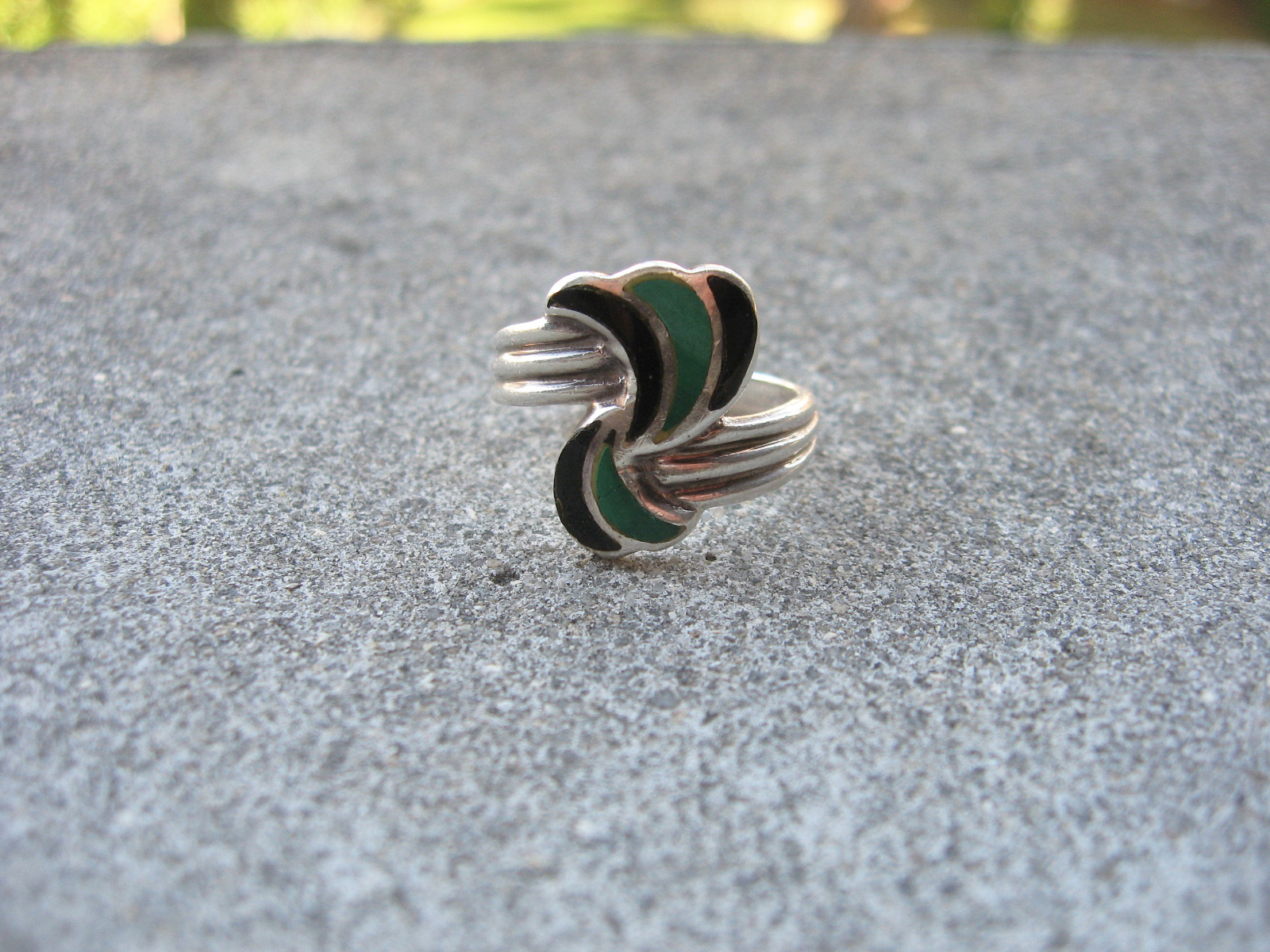 Very Beautiful Solid Silver Enamel Ring Guarantee… - image 2