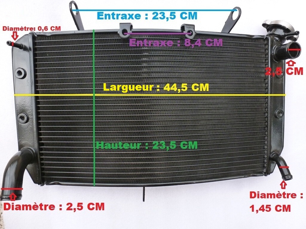 Radiateur eau FZ8 FZ8N en aluminium renforcé pour modèles 2010 à 2016 neuf