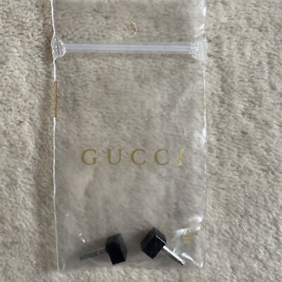 GUCCI High Heel Cover/Cap Replacement Square Black Set of 2