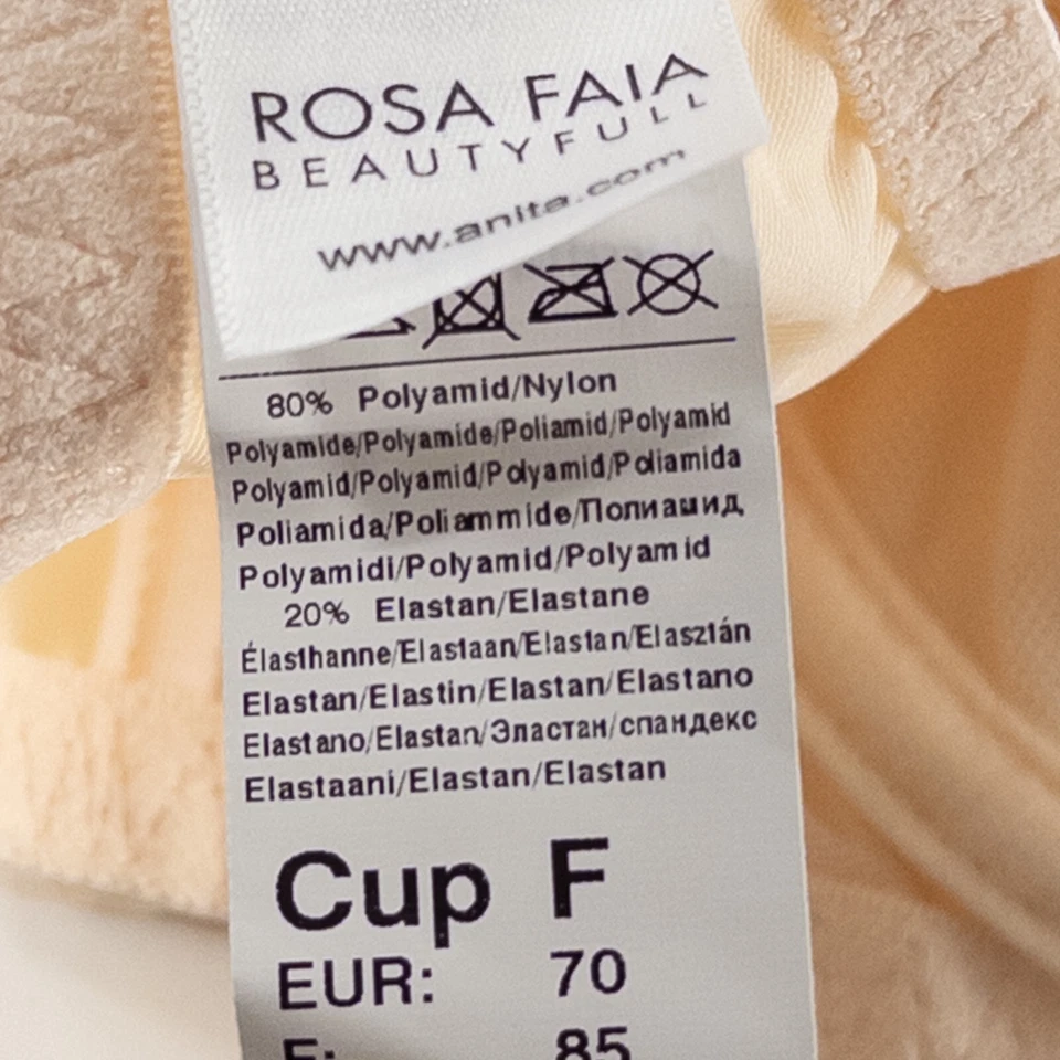 Sujetador Rosa Faia Aurelia 32F Crudo Encaje Sin Forro Con Aros Belleza Ajustable Nuevo Foto 4 de 4