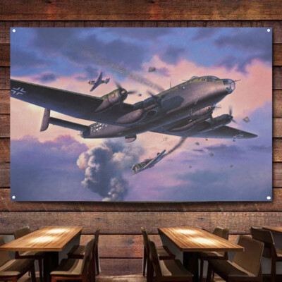 Germany Ju-290 Reconnaissance Aircraft Wall Art Flag Aviation Poster Banner