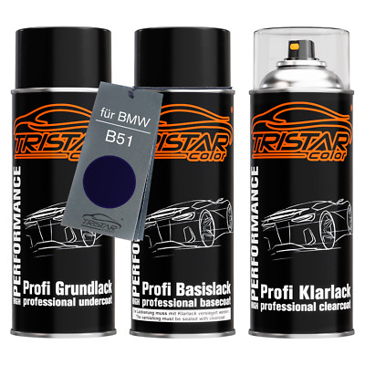 Autolack Spraydosen Set für BMW B51 San Marino Blau Metallic