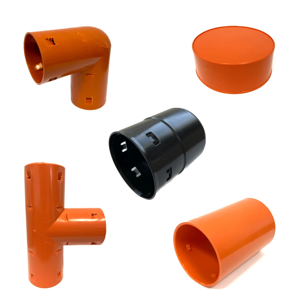 AGRO DREN Drainage Verbinder DN50 DN100 T Stück Bogen Muffe Stopfen Übergang Drainagerohr