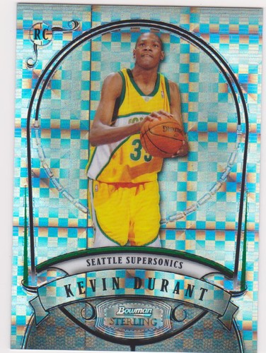 Kevin Durant [Xfractor] #KD 2007 Bowman Sterling card