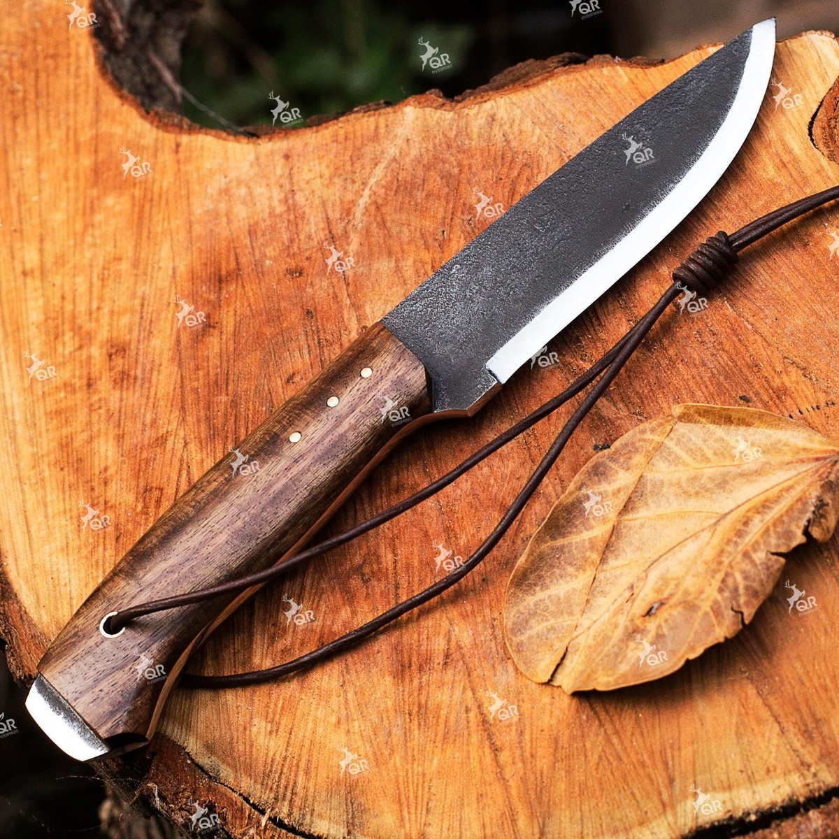 Custom handmade hgh carbon steel scand grnd bushcraft knfe – Artoft