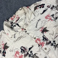 VSTR Premium Hawaii Shirt XXL Ivory Short Sleeve Kahuna Bay Aloha Hoola Men's