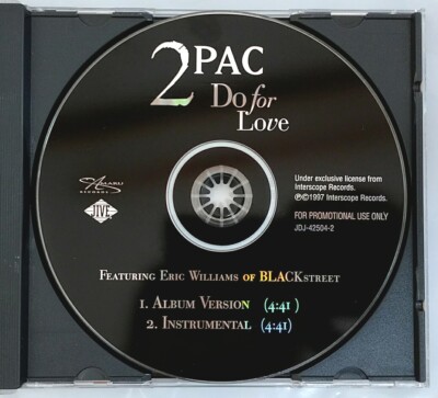CD) 2Pac Feat Eric Williams – Do For Love, Promo, JDJ-42504-2