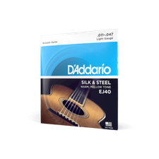 D'Addario EJ40 Silk Steel Acoustic Guitar Strings Folk, 11-47