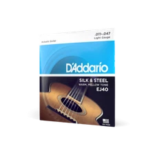 D'Addario EJ40 Silk Steel Acoustic Guitar Strings Folk, 11-47