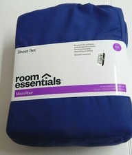 Room Essentials Microfiber Sheet Set Full Sapphire 4 Piece