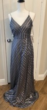 Gray Sequin Gown